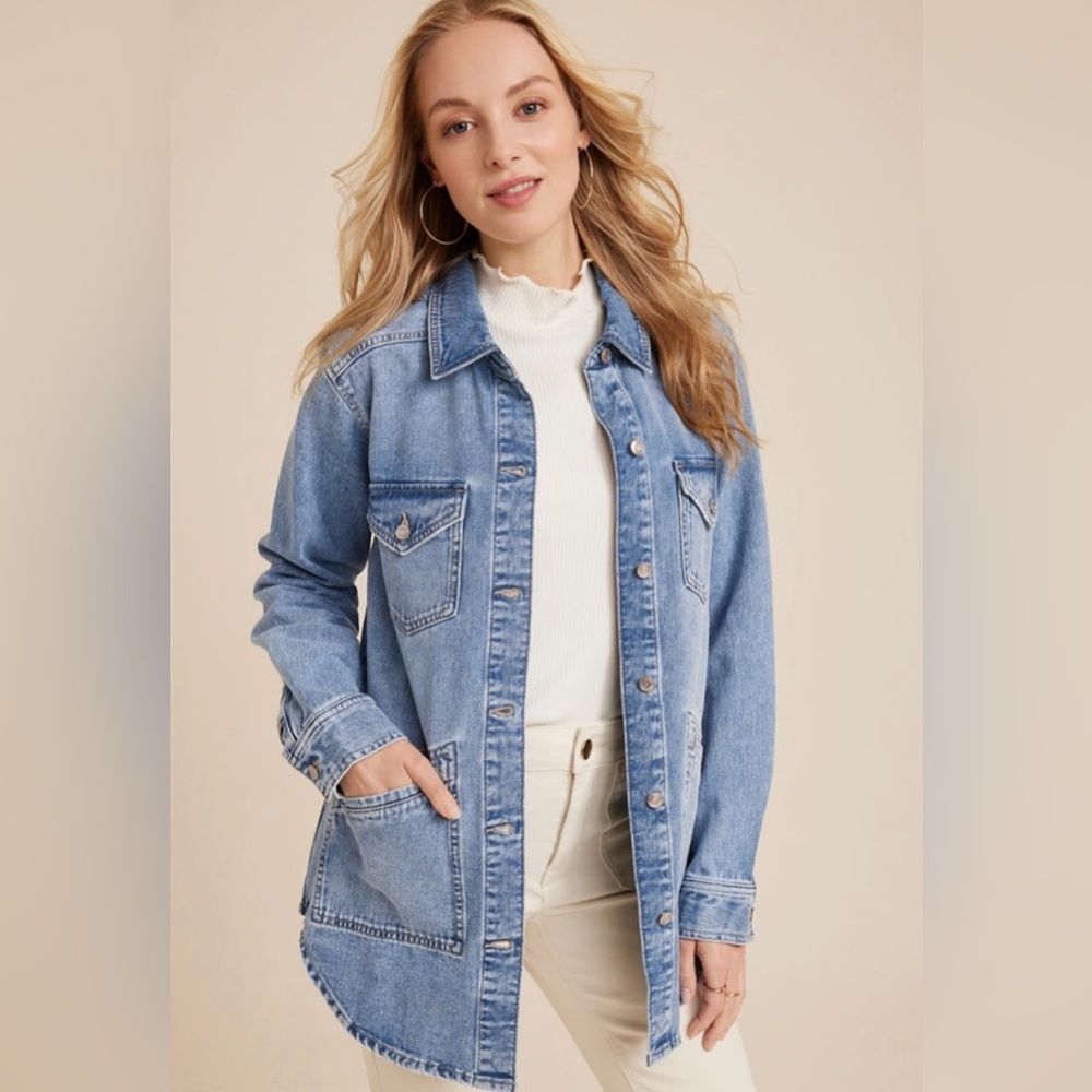 Maurice’s Denim Shacket, See Description